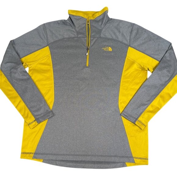 The North Face Other - The North Face 1/4 Zip Pullover Mens L Gray & Yellow Outdoors Casual